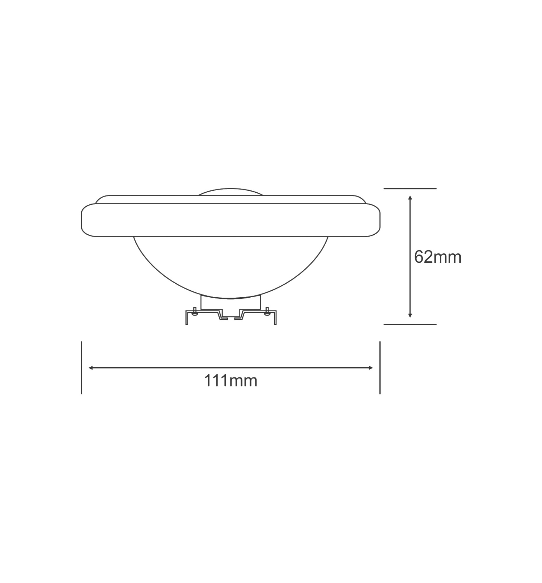 144127524  Halogen AR111 G53 Aluminium 75W 24° 3000K